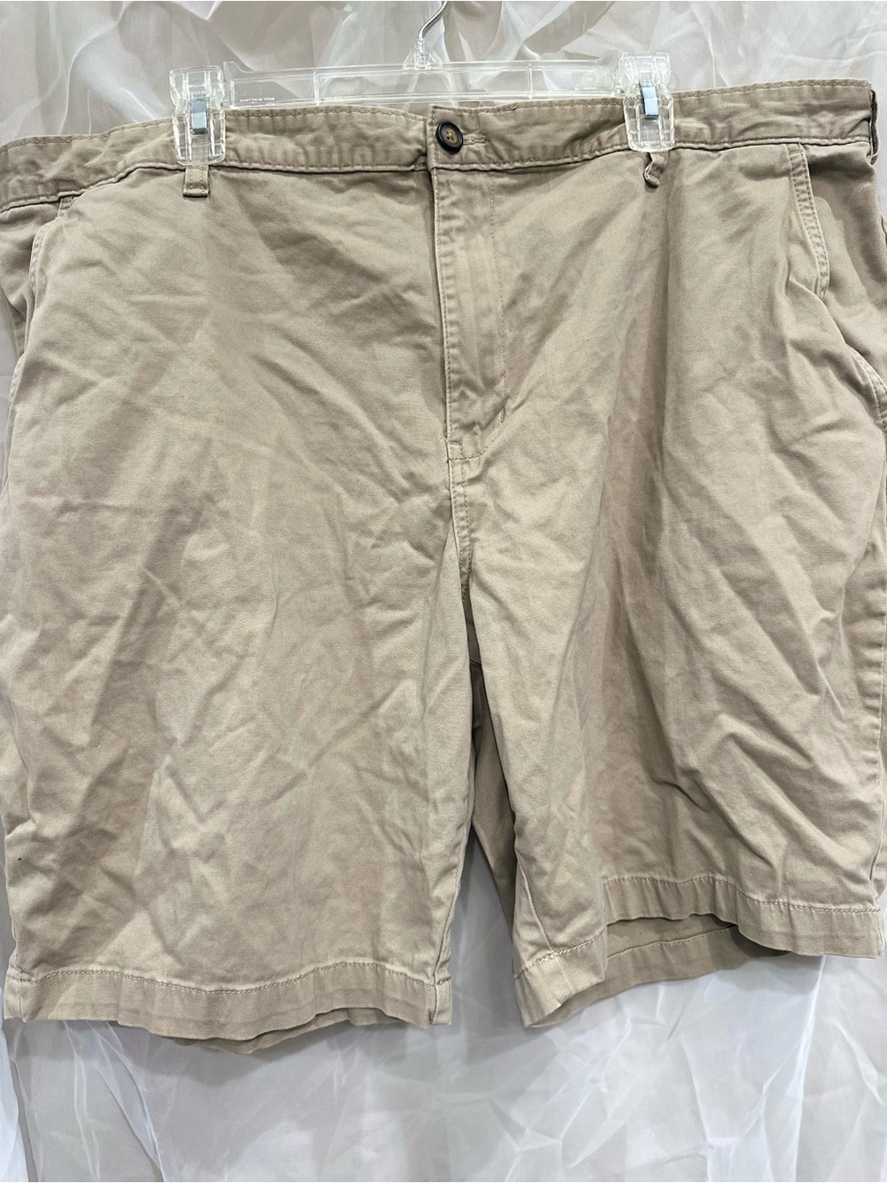 George Men's Tan Flat-Front Casual Khaki Shorts